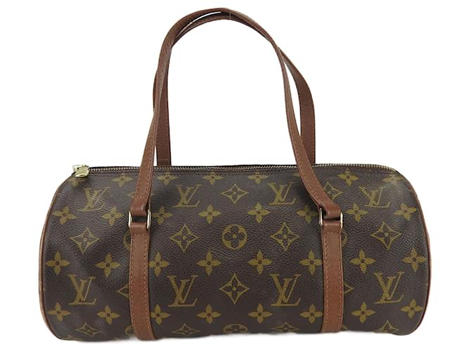 Louis Vuitton Monogram Handbag Papillon 30 Brown Patent leather  ref.1487357