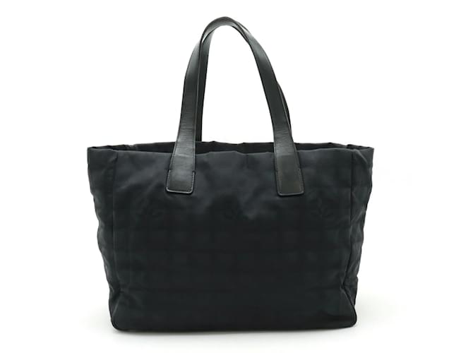 Sac tote MM de la nouvelle ligne de voyage Chanel Cuir Tissu Noir  ref.1487377