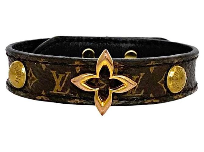 Bracelet Charme Monogram Louis Vuitton Cuir vernis Marron Monogramme  ref.1487390