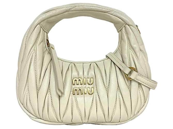 Miu Miu White Leather Shoulder Bag  ref.1487491