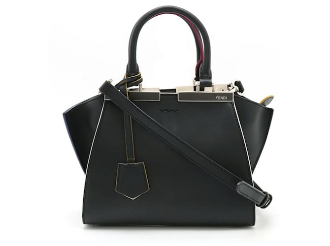 Borsa Fendi Petit Trois Jours Nero Multicolore Pelle  ref.1487497