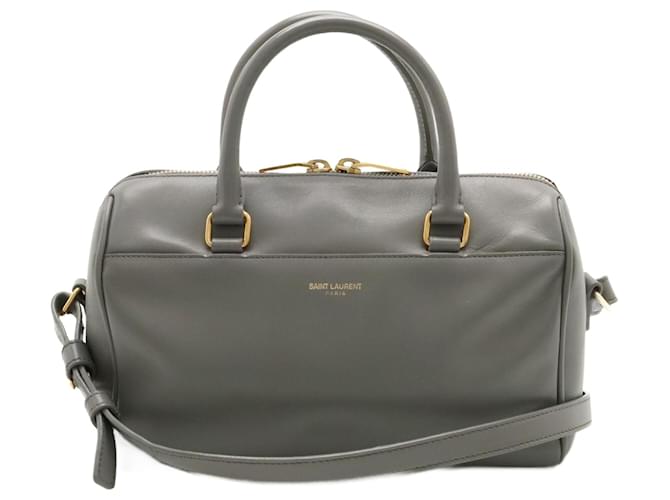 Yves Saint Laurent Baby Duffle Handbag Brown Leather  ref.1487499