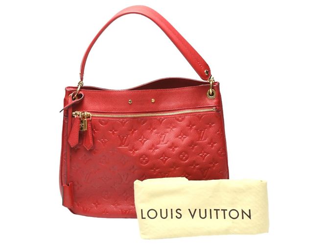 Louis Vuitton Monogram Empreinte Spontini Handtasche Rot
