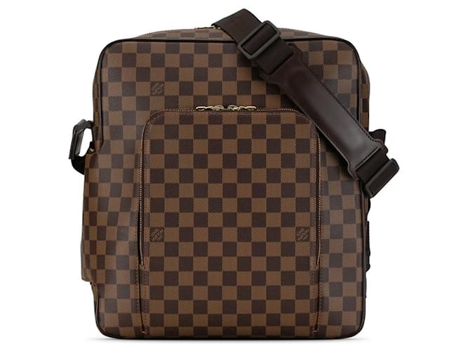 Sac à épaule Louis Vuitton Damier Olaf GM Cuir Plastique Marron  ref.1487600