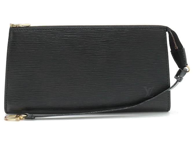 Pochette Accessoire Epi Louis Vuitton Cuir Noir  ref.1487652