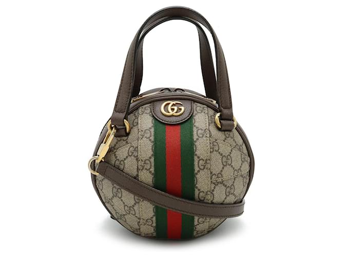 Bolso de mano GUCCI Ophidia GG Supreme Roja Beige Verde Cuero Plástico  ref.1487657