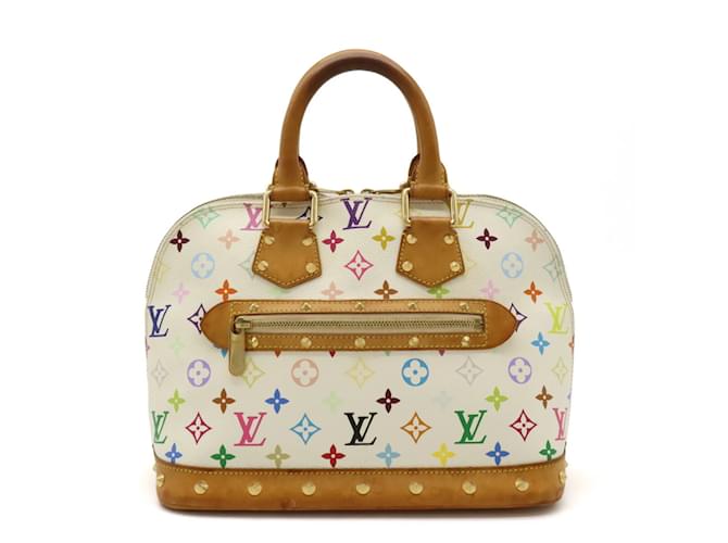 Louis Vuitton Monogram Multicolor Alma Handbag White Plastic  ref.1487668