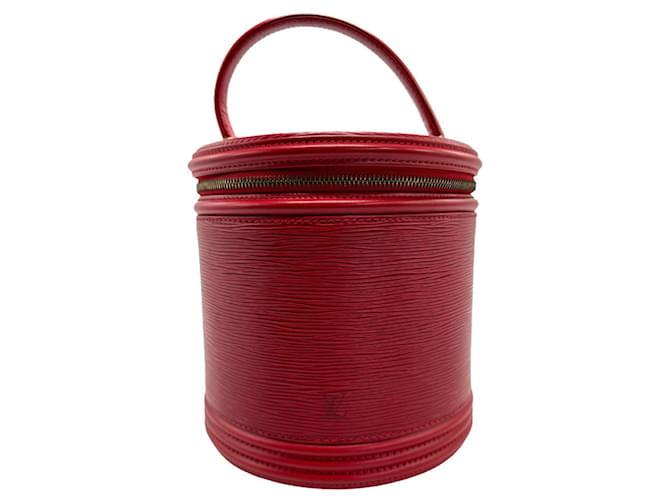 Bolso de mano Epi Cannes Louis Vuitton Roja Cuero  ref.1487862