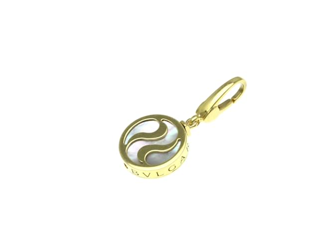 Bulgari Collier Pendentif Charm Optique Bvlgari Or jaune Doré  ref.1487895