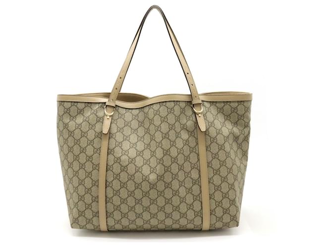 Gucci 309613 Women's GG Supreme Shoulder Bag Beige Yellow Sand Cloth  ref.1488111