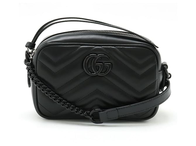 Gucci GG Marmont Black Quilted Leather Shoulder Bag  ref.1488114