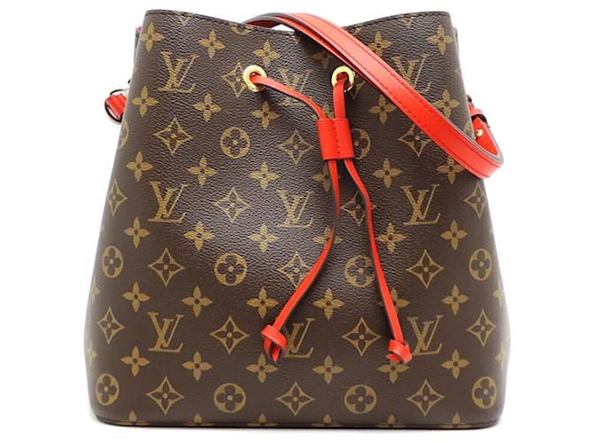 Néonoé Borsa a Spalla Neo Noé di Louis Vuitton per Donne Rosso Damier ebene Pelle verniciata  ref.1488196