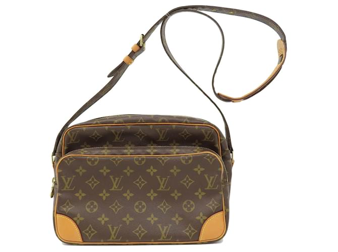 Louis Vuitton Nile Monogram Shoulder Bag Brown Patent leather  
