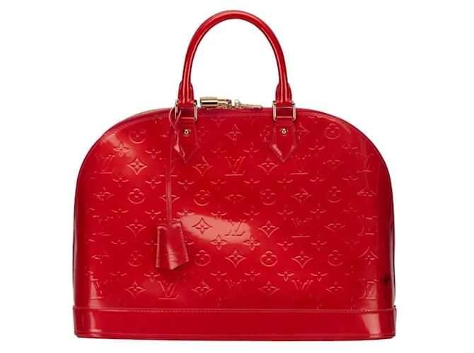 Borsa Alma GM in Monogram Vernis Louis Vuitton Rosso Pelle verniciata  ref.1488715