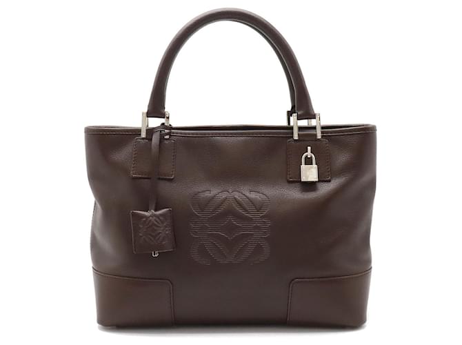 Loewe Fusta Anagram Amazona Tote Bag Brown Dark brown Leather  ref.1488934