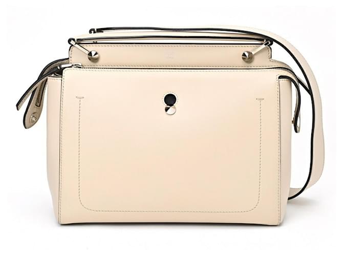 Fendi Dotcom Shoulder Bag Beige Leather ref.1488966 Joli Closet