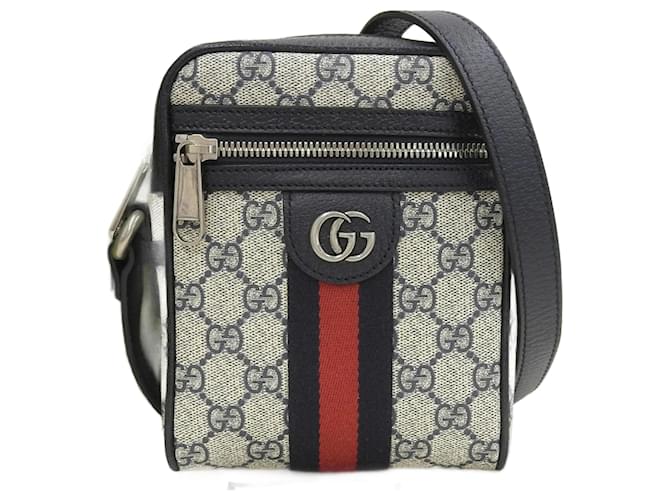 ショルダーバッグ・ポシェット GUCCI GG SUPREME FABRIC AND LEATHER OPHIDIA CROSSBODY BAG Gucci - Ophidia GG supreme fabric shoulder-bag Beige - The
