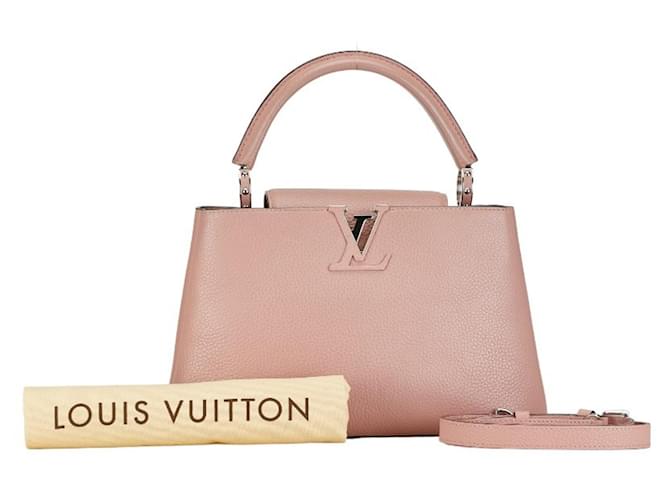 Sac à main Louis Vuitton Capucines PM Cuir Rose  ref.1489101