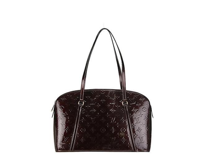 Bolsa de Ombro Louis Vuitton Monogram Vernis Avalon com zíper Vermelho Bordeaux Couro envernizado  ref.1489117