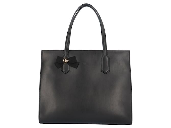 Sac fourre-tout GG Ribbon en édition limitée Gucci Cuir Noir  ref.1489319