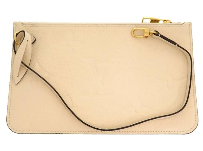 Pochete Neverfull Louis Vuitton em creme Cru Lona  ref.1489460