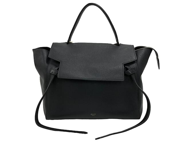 Céline Bolsa de ombro Celine Belt Preto Couro  ref.1489478