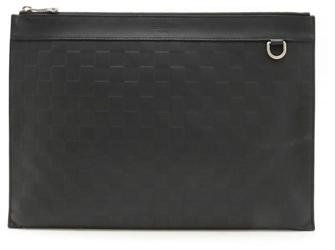 Louis Vuitton Damier Infini Pochette Discovery Clutch Bag Black Cloth  ref.1489567