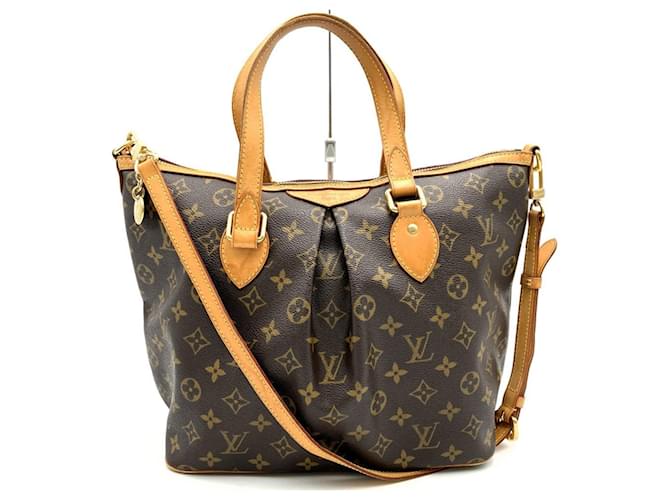 Borsa Tote Palermo PM di Louis Vuitton Marrone Pelle verniciata  ref.1489601