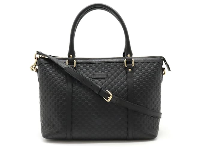 Sac tote Micro Guccissima GUCCI Cuir Noir  ref.1489630