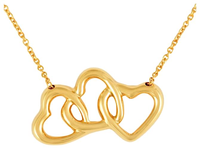 Tiffany & Co. Triple Heart Necklace K18YG Yellow gold  ref.1489669