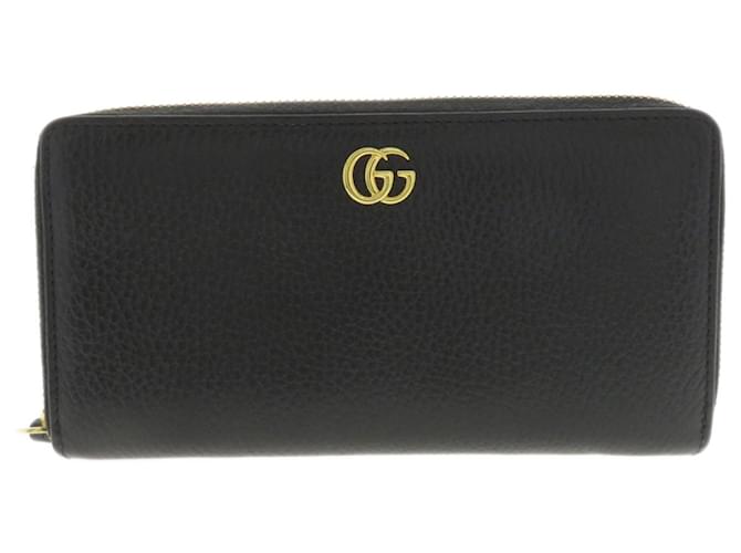 Gucci GG Marmont Long Wallet in Black Calfskin Leather  ref.1489694