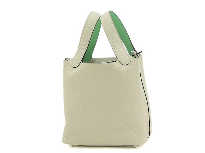 Hermès Hermes Picotin Lock PM 18 Handbag Multiple colors Olive green Leather  ref.1489721