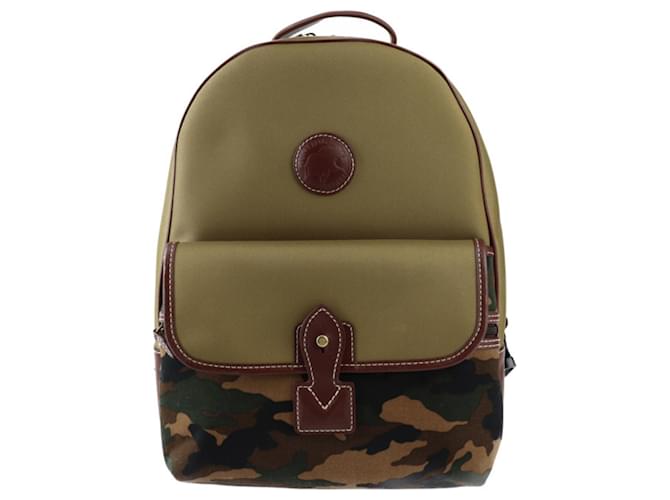 Autre Marque Hunting World Safari Today Backpack Khaki Leather Cloth  ref.1489879