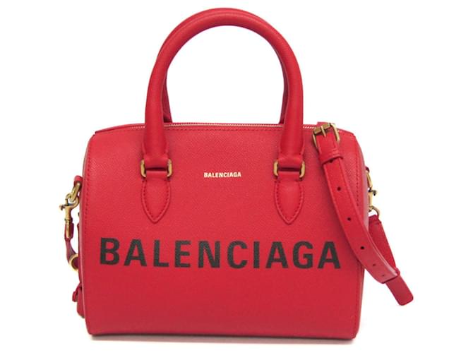 Balenciaga VILLE BOWLING S Leather Handbag Red Joli - Main Image