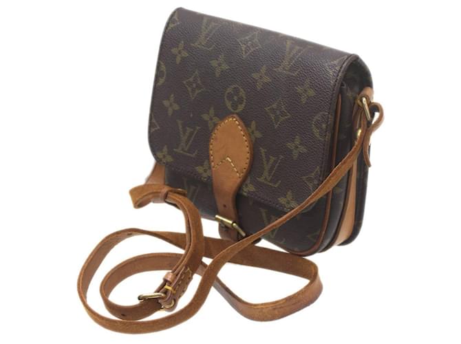 Louis Vuitton Monogram Cartesier PM Schultertasche Braun Lackleder  