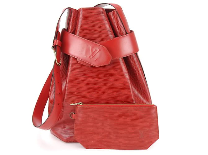 Bolsa de Ombro Louis Vuitton Sac de Paul Vermelho Couro  ref.1490068