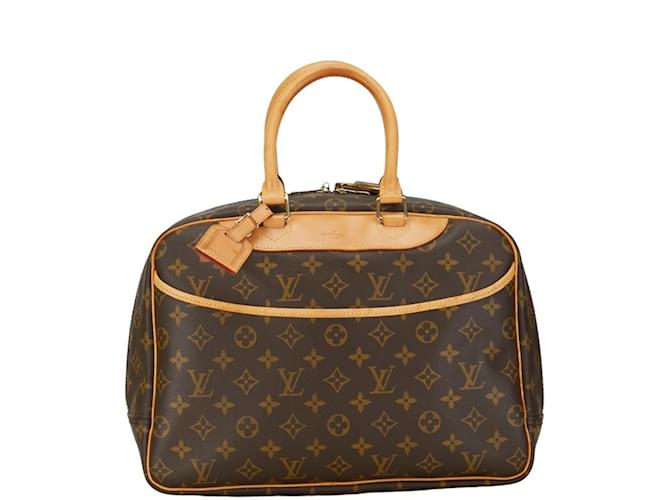 Sac à main Deauville Monogram Louis Vuitton Cuir Plastique Marron  ref.1490111