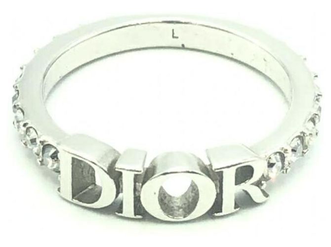 Anel de banda com strass Christian Dior