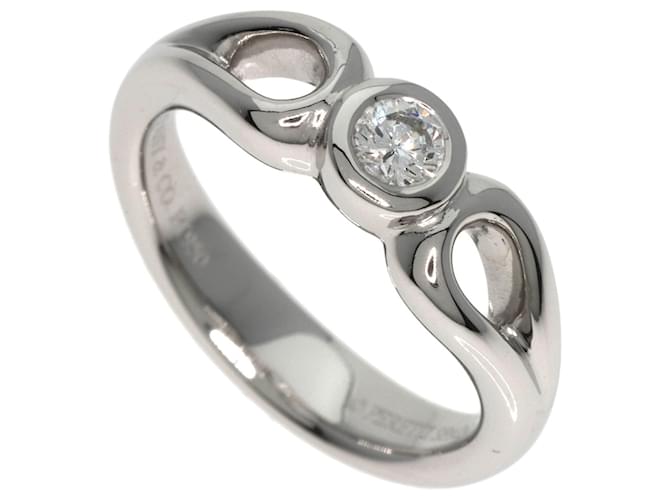 Bague en diamant double goutte d'eau Tiffany & Co. Platine  ref.1490369