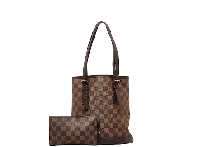 Louis Vuitton Damier Mare Tote Bag Brown Leather Plastic  ref.1490419