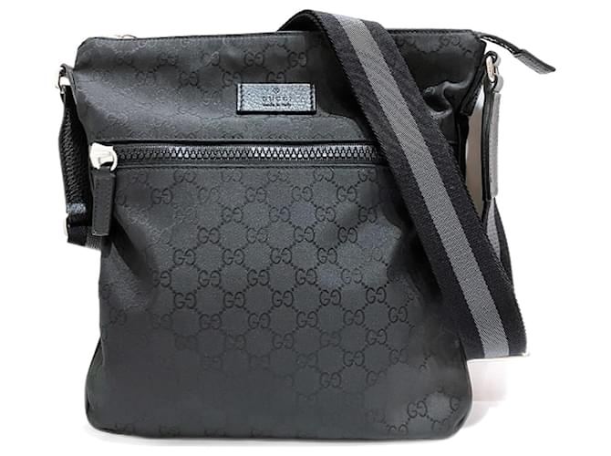 Sac à épaule en nylon GG Gucci Cuir Noir  ref.1490528