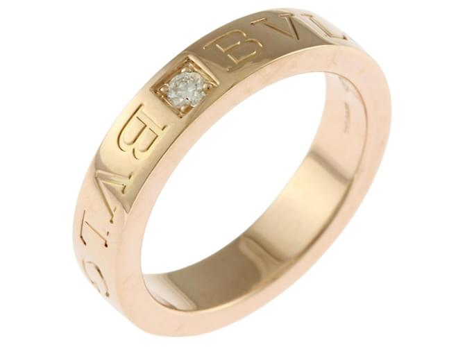 Bulgari Bvlgari 18K Pink Gold Diamond Band Ring  ref.1490633