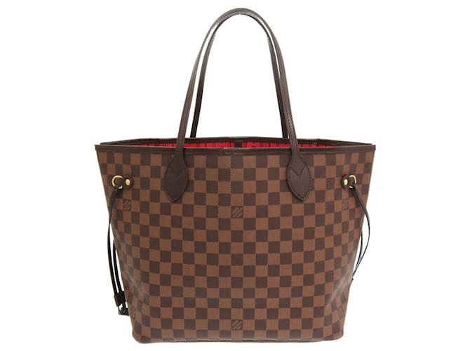 Sac tote Louis Vuitton Neverfull MM Damier Cerise Toile Marron  ref.1490871