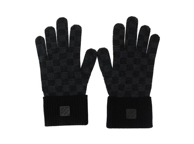 Louis Vuitton Neo Petit Damier Handschuhe Braun Schwarz Damier ebene