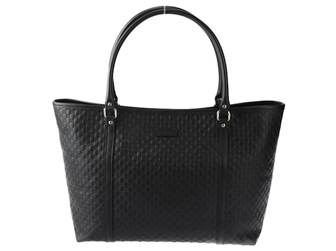 Bolsa tote Micro Guccissima da Gucci Preto Couro  ref.1490900