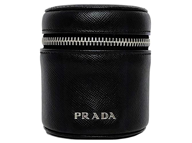 Prada Saffiano Multi Pouch in Black Leather  ref.1490938