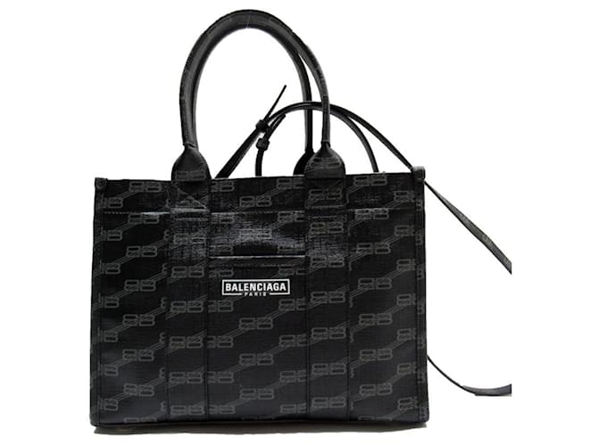 Everyday Borsa a mano Balenciaga Borsa a spalla Marrone Nero Plastica  ref.1491023