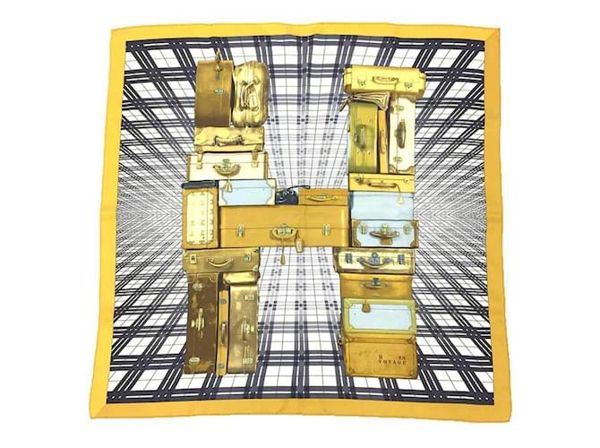 Hermès Hermes Yellow Silk Scarf  ref.1491377