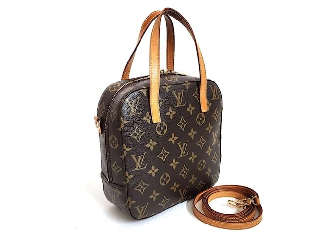 Sac à main Monogram Spontini de Louis Vuitton Cuir vernis Marron  ref.1491469