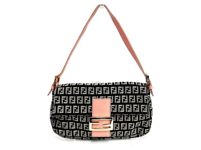 Bolso de Hombro Fendi Zucchino Mamma Multicolor Cuero Lienzo  ref.1491635